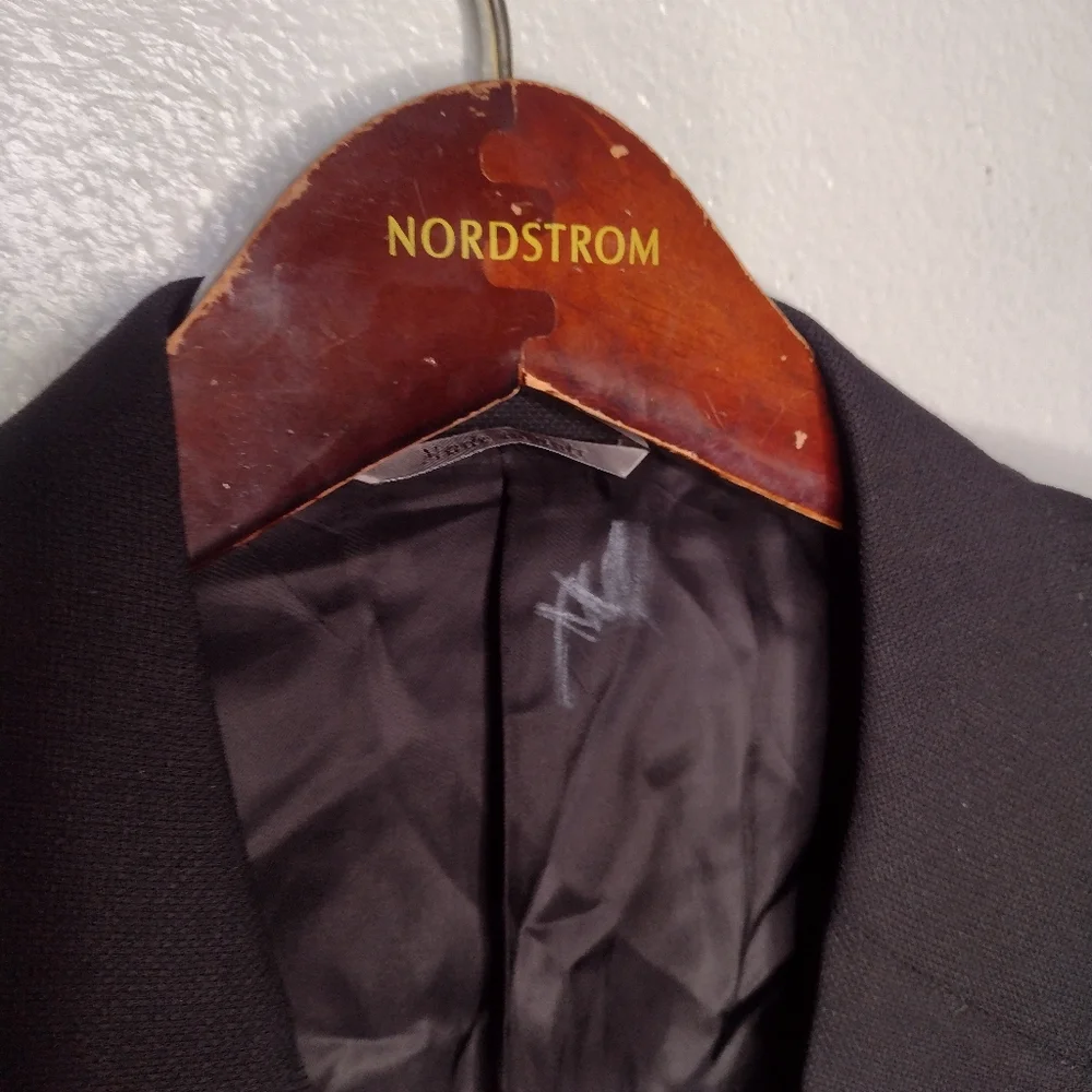Canali Mens  Wool Sports Coat Suit Blazer  Black Italy Work B3